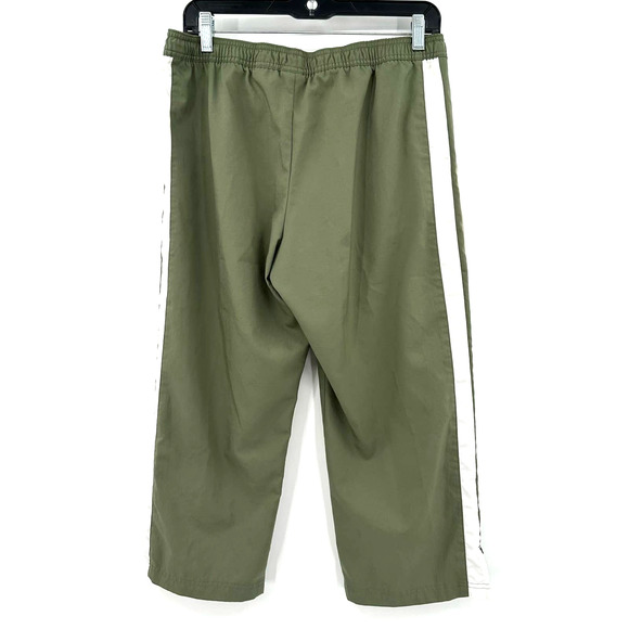 Nike size medium fit dry line green pants white side stripes pockets - Picture 2 of 5